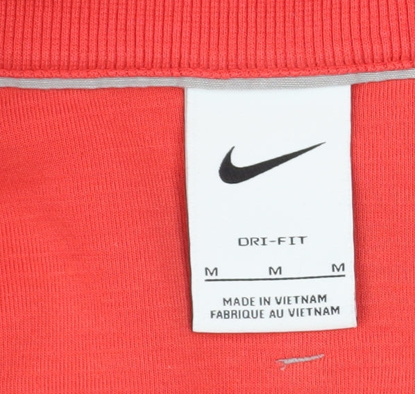 Nike Men's Red Dri-FIT 1/2 Zip Pullover Sweatshirt Medium