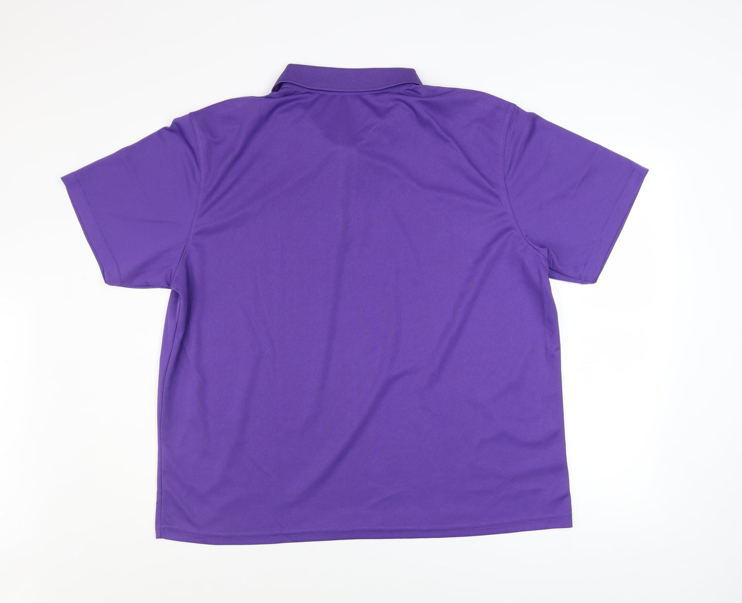Donnay Mens Purple 2XL Polo Shirt Short Sleeve Moisture Wicking Activewear Top