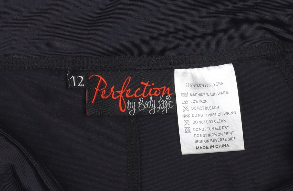 Perfection by Body Logic Womens Black Size 12 Capri Leggings