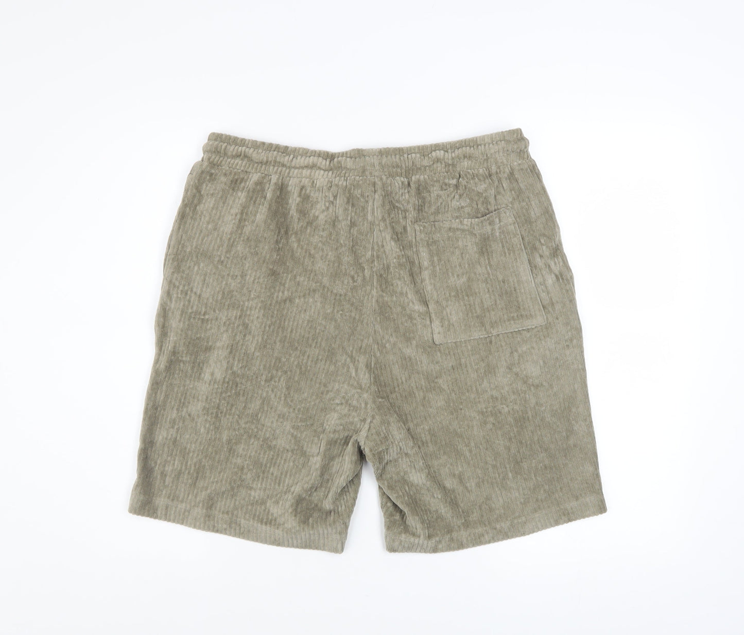 ASOS Design Men's Beige Corduroy Athletic Shorts L 36in Drawstring Waist