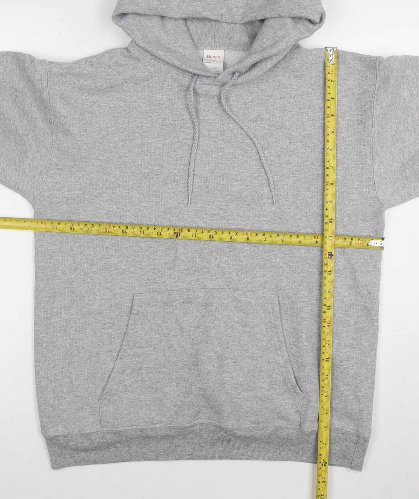 Hanes Mens Grey Pullover Hoodie Small Regular Fit Fleece