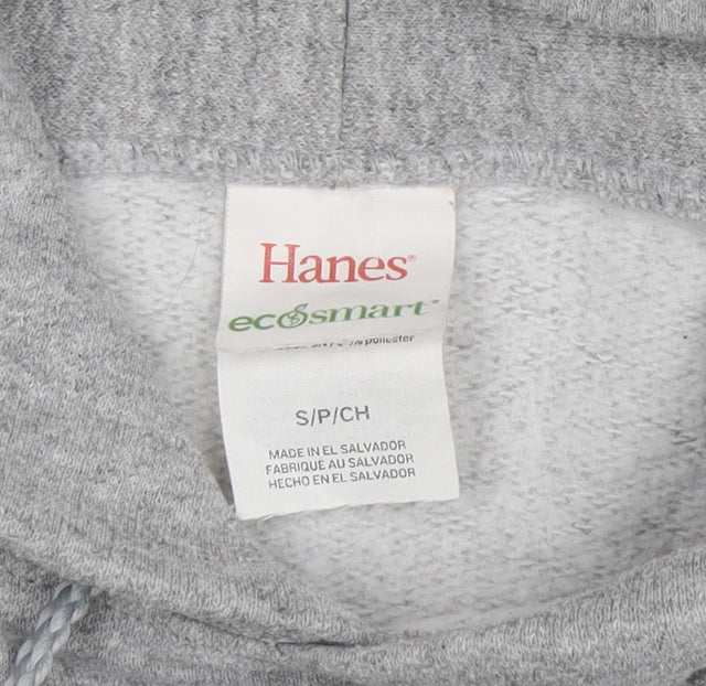 Hanes Mens Grey Pullover Hoodie Small Regular Fit Fleece