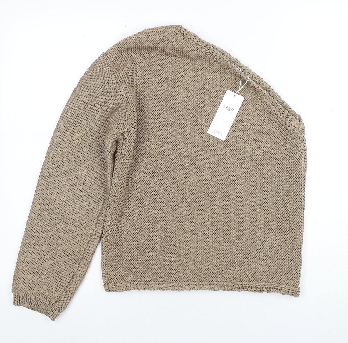 Marks and Spencer Women’s Beige Chunky Knit Pullover Jumper Size S