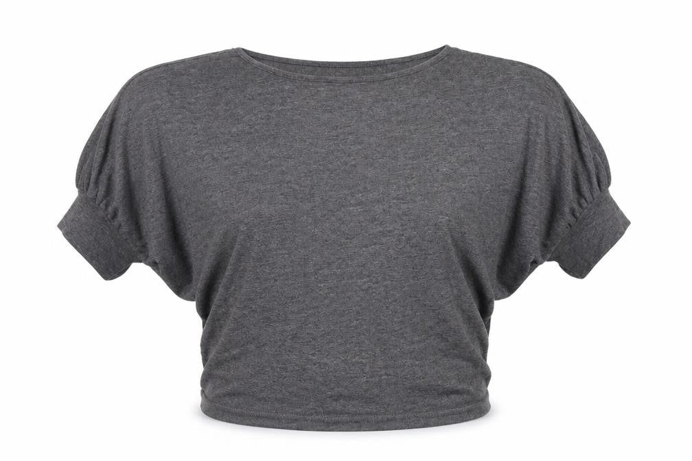 Kitty Kat Women’s Grey Relaxed Fit Dolman Sleeve T-Shirt Size 10