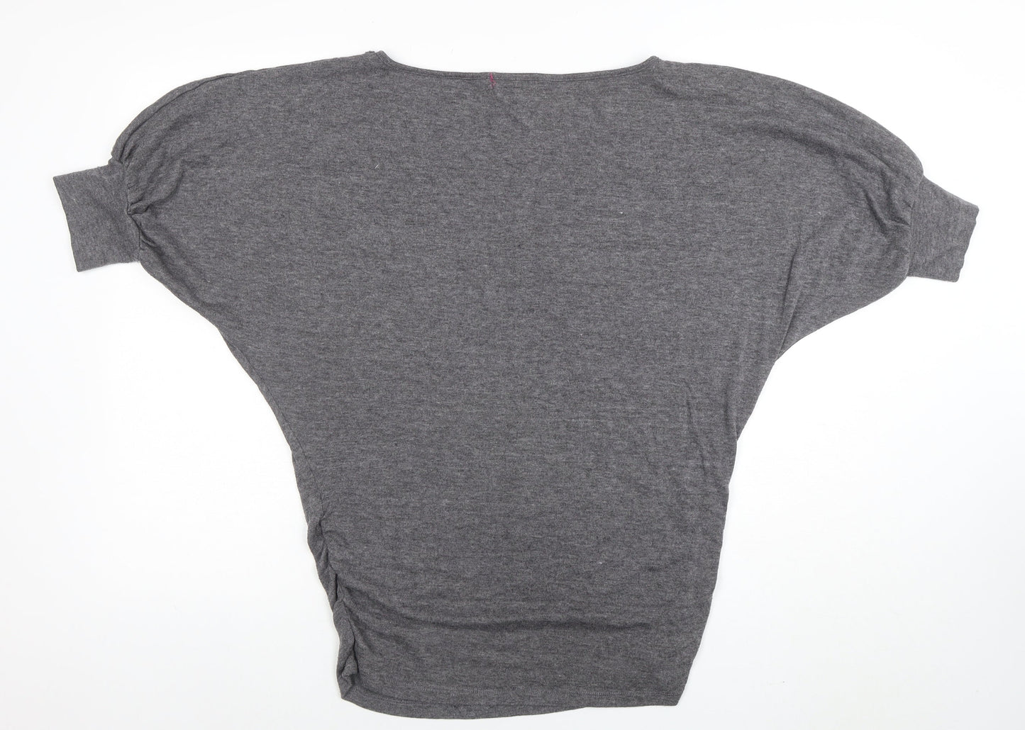 Kitty Kat Women’s Grey Relaxed Fit Dolman Sleeve T-Shirt Size 10