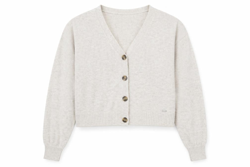 Hollister Women’s Beige V-Neck Button Cardigan XS