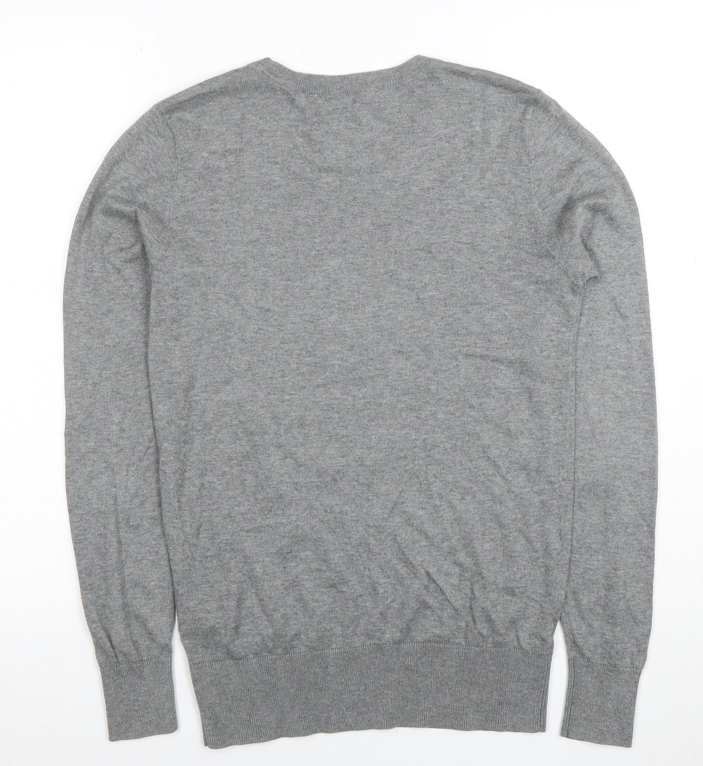 French Connection Women’s Grey Sequin Owl Jumper Size S