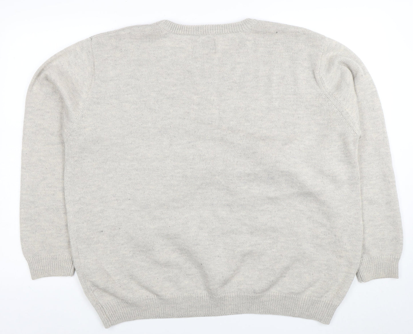 Atmosphere Women's Beige Christmas Robin Jumper XL Knit Pullover