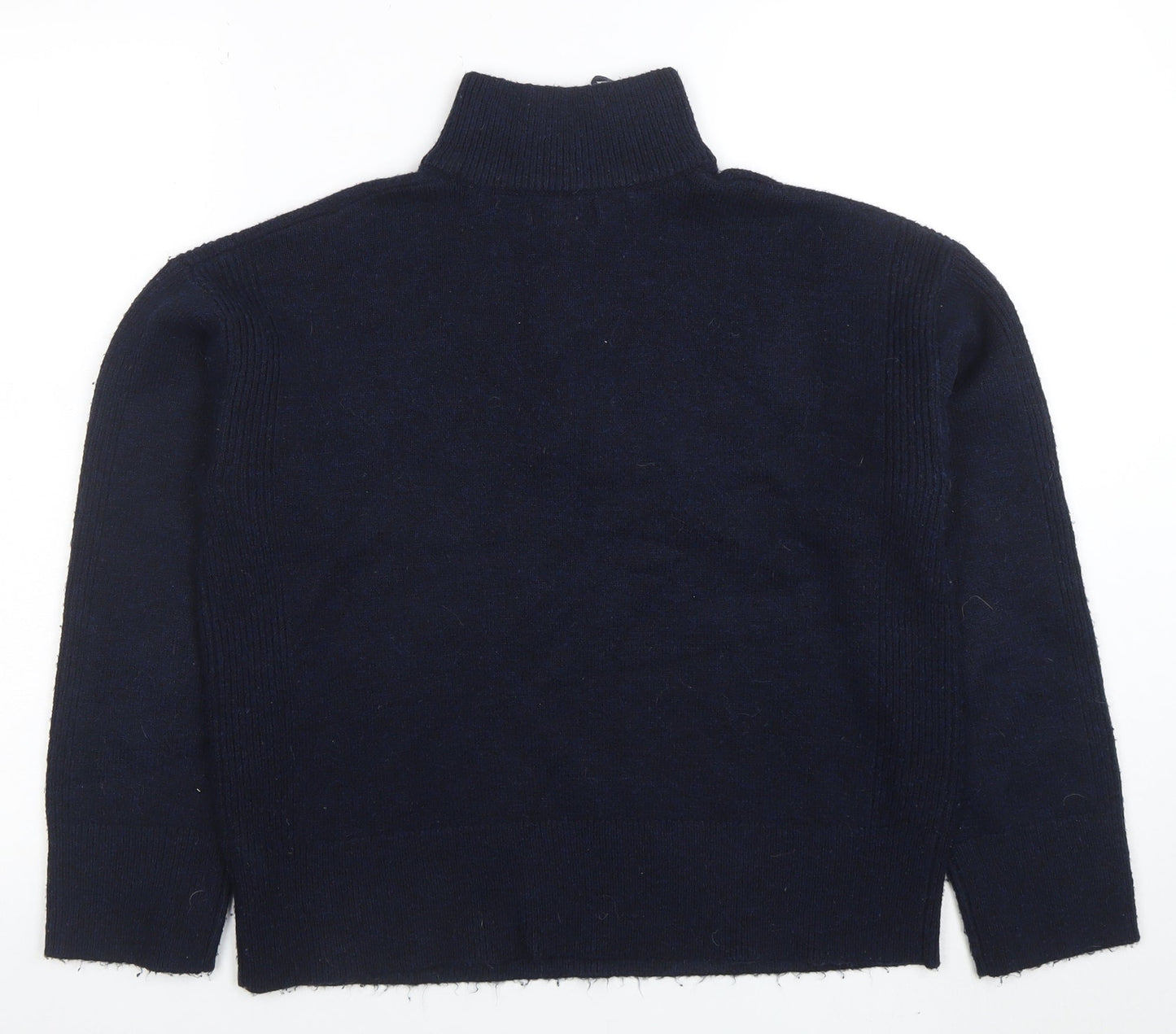 New Look Women’s Navy High Neck Button Henley Jumper Size S