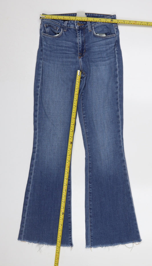 L'AGENCE Women's Blue Flared Denim Jeans Size 25 High Rise Stretch
