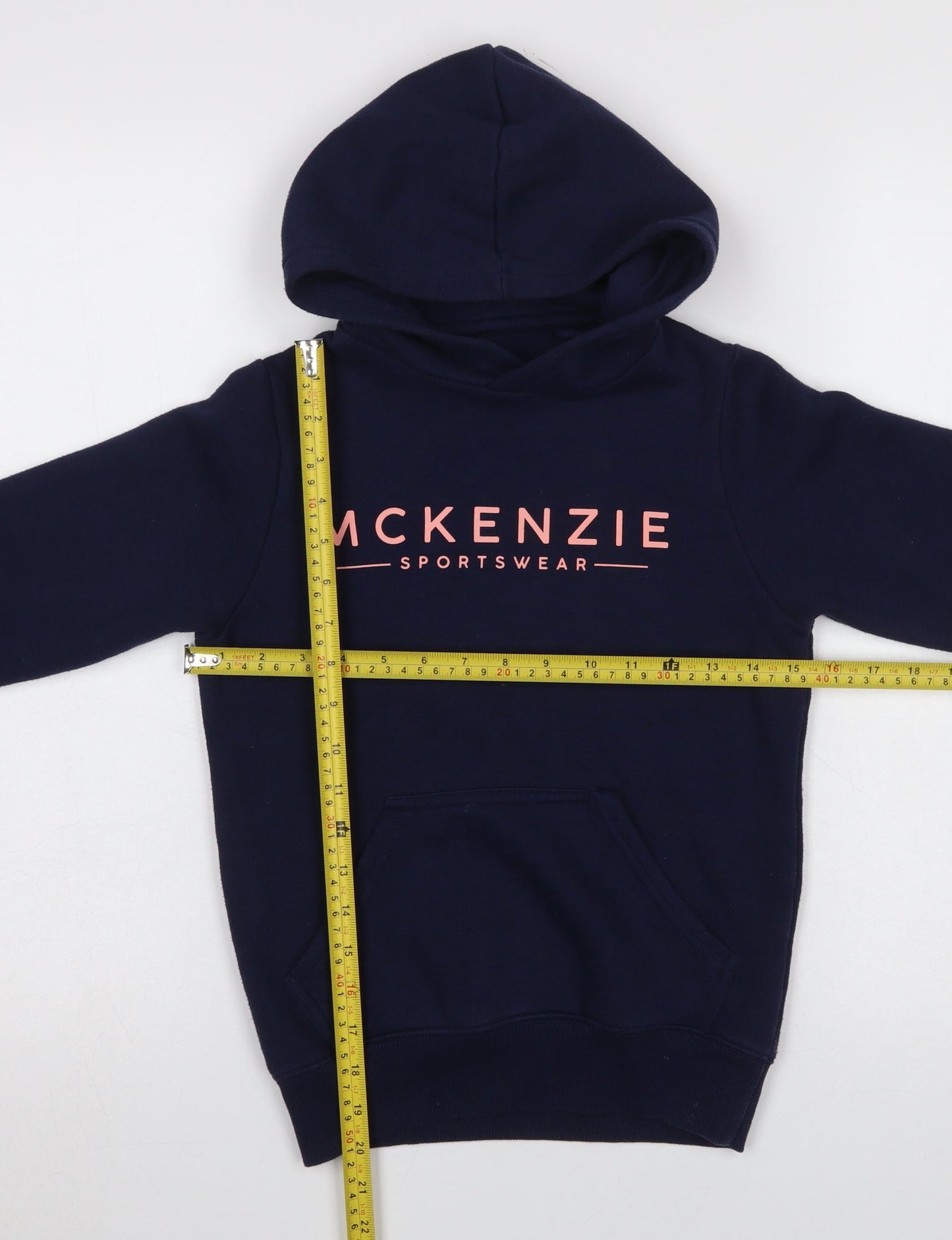 McKenzie Girls Blue Pullover Hoodie 8-10 Years Hooded Logo Sweatshirt