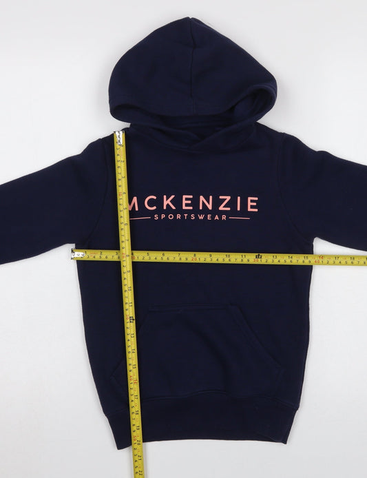 McKenzie Girls Blue Pullover Hoodie 8-10 Years Hooded Logo Sweatshirt