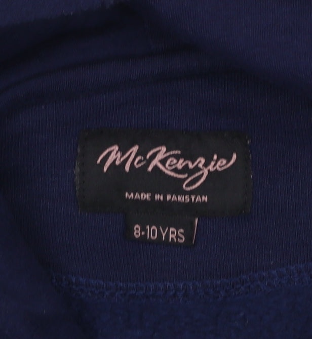 McKenzie Girls Blue Pullover Hoodie 8-10 Years Hooded Logo Sweatshirt