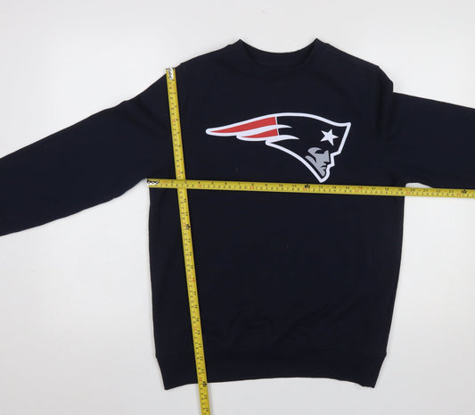 NFL Men's Blue Crew Neck Graphic Sports Sweatshirt Size S