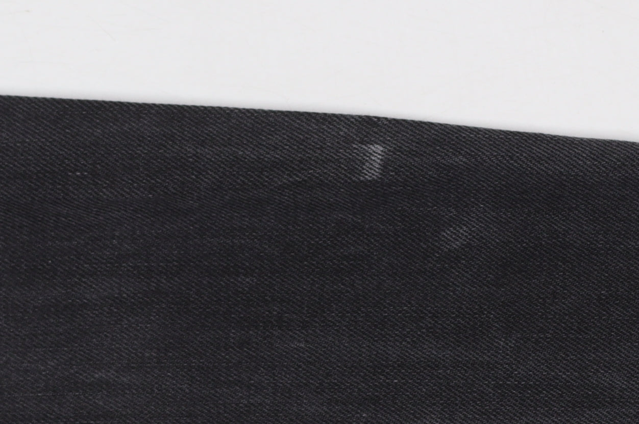 AllSaints Women's Black Cropped Slim Jeans Size 25 Embroidered Hem