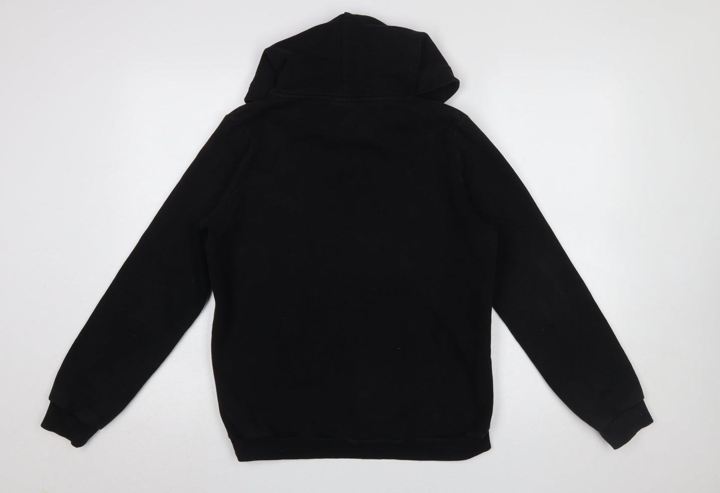Hype Boys Black 14 Years Pullover Hoodie Graphic Print Cotton Blend