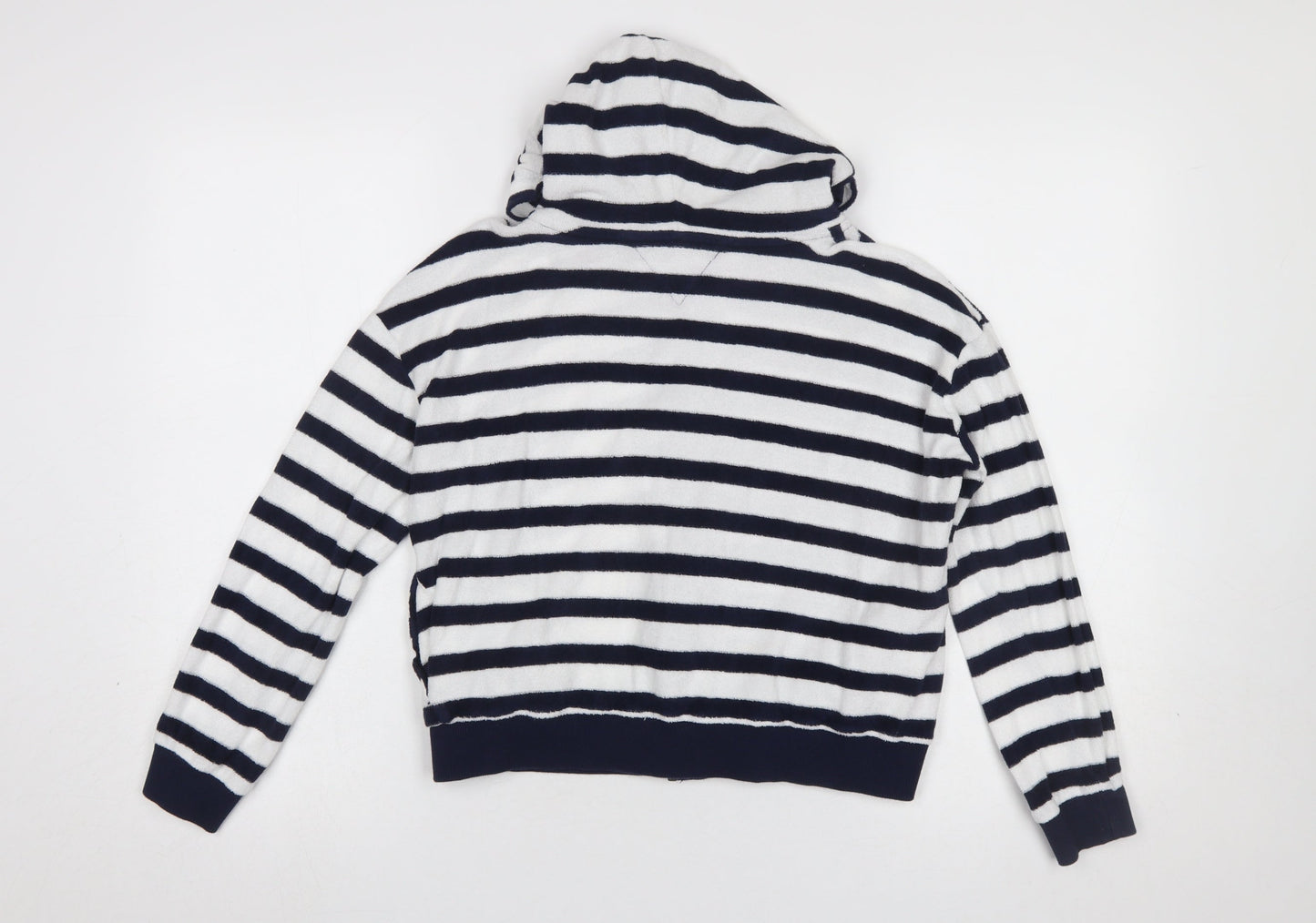 Tommy Hilfiger Girls Blue White Striped Full Zip Hoodie 16 Years