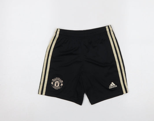 Adidas Boys Black Football Shorts 9-10 Years Manchester United Athletic