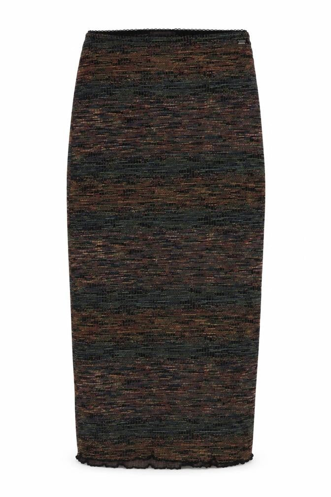 Pull&Bear Womens Department Multicoloured Knit Midi Skirt S