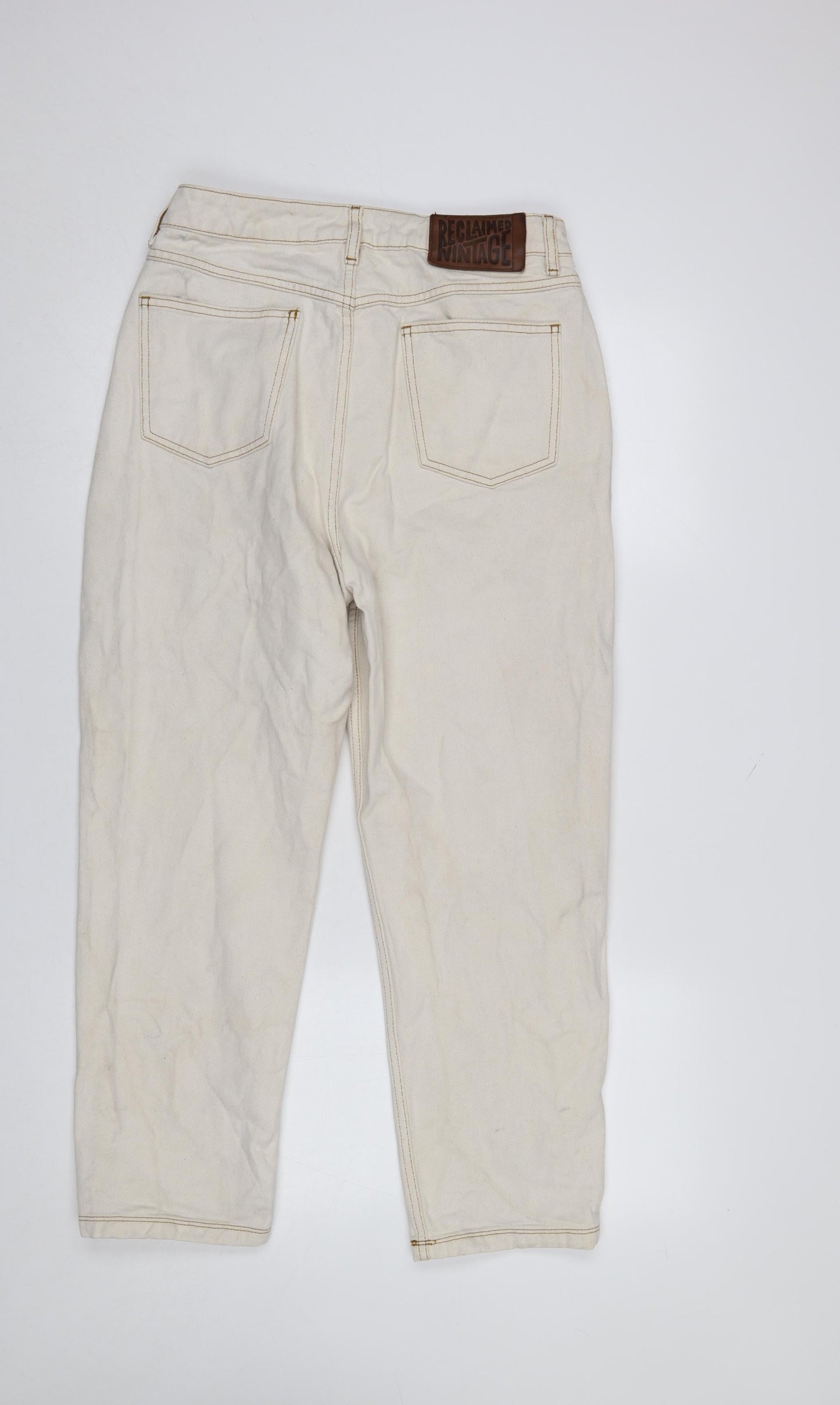 Reclaimed Vintage Women's Beige High Rise Mom Jeans Size 12