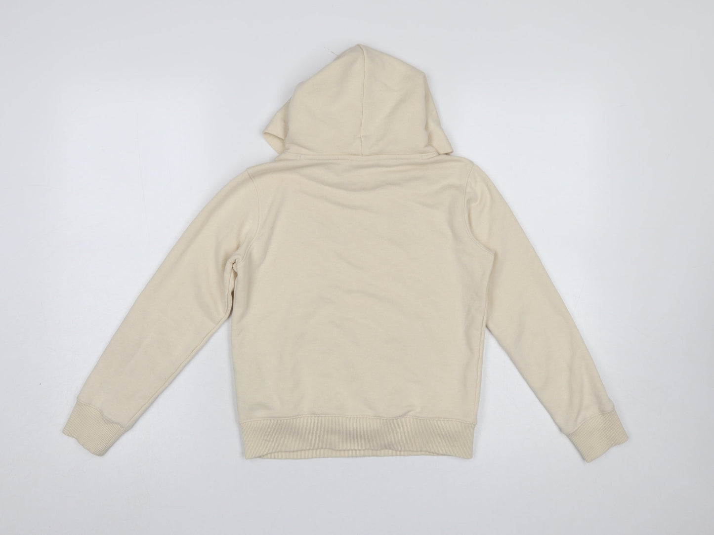 Champion Girls Beige Cotton Blend Pullover Hoodie Medium 9-10 Years