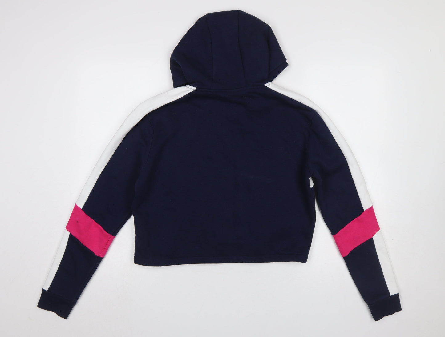 Ellesse Girls Blue White Pink 1/2 Zip Colourblock Hoodie 13-14 Years