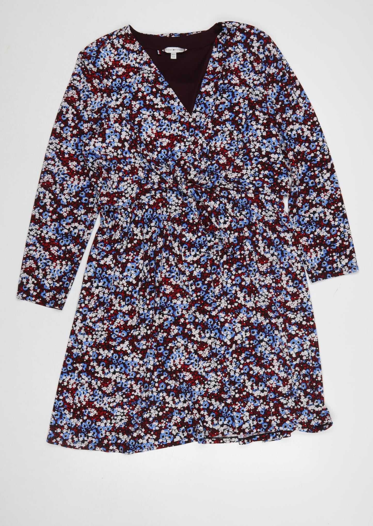 Tommy Hilfiger Women's Multicoloured Floral Wrap Dress UK 14