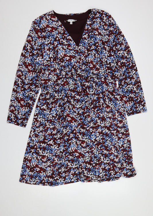 Tommy Hilfiger Women's Multicoloured Floral Wrap Dress UK 14