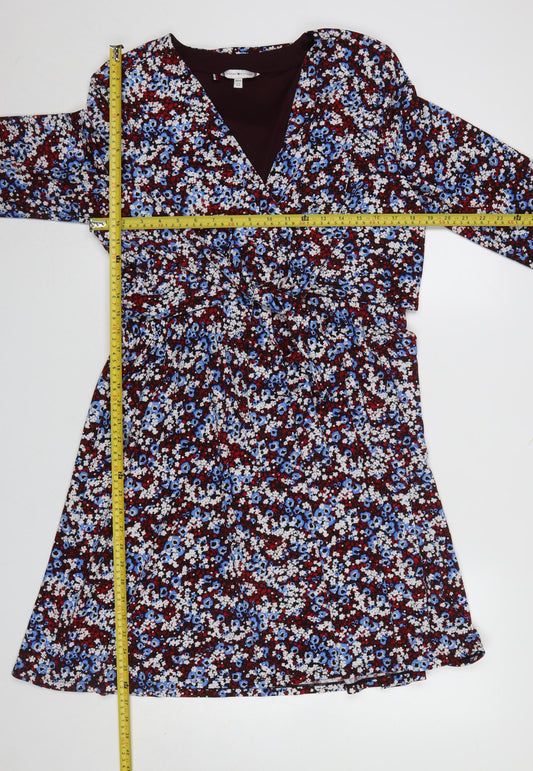 Tommy Hilfiger Women's Multicoloured Floral Wrap Dress UK 14