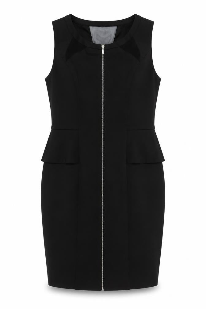 Oasis Women’s Black Size 16 Sleeveless Peplum Zip Pencil Dress