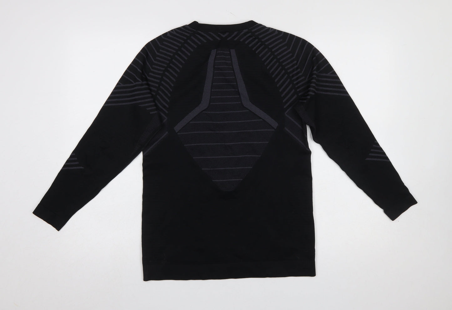 Crivit Women's Black Long Sleeve Seamless Performance Top Size 16/18