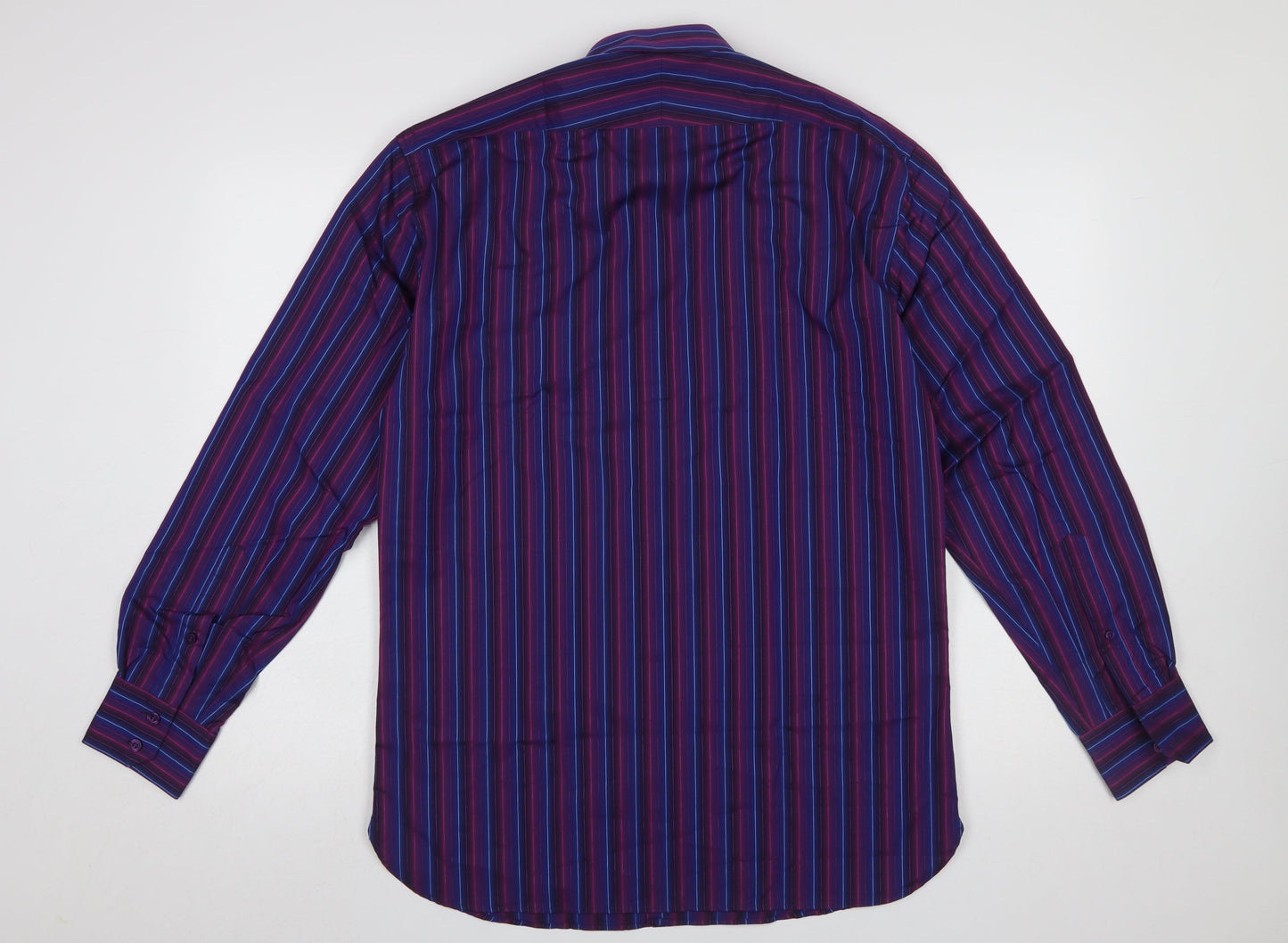 Marks and Spencer Autograph Men’s Purple Striped Cotton Shirt 15 M