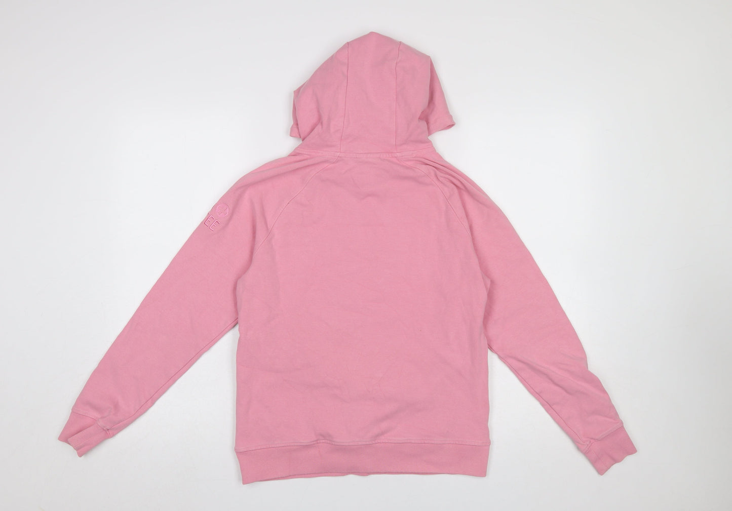 Gym+Coffee Women's Pink Rose Pullover Hoodie Size S Cotton Blend