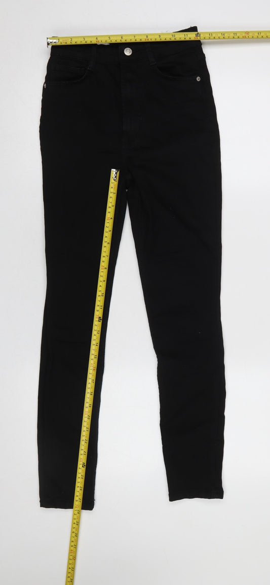 Zara Women's Black Skinny Jeans Size 10 High Rise Slim Fit