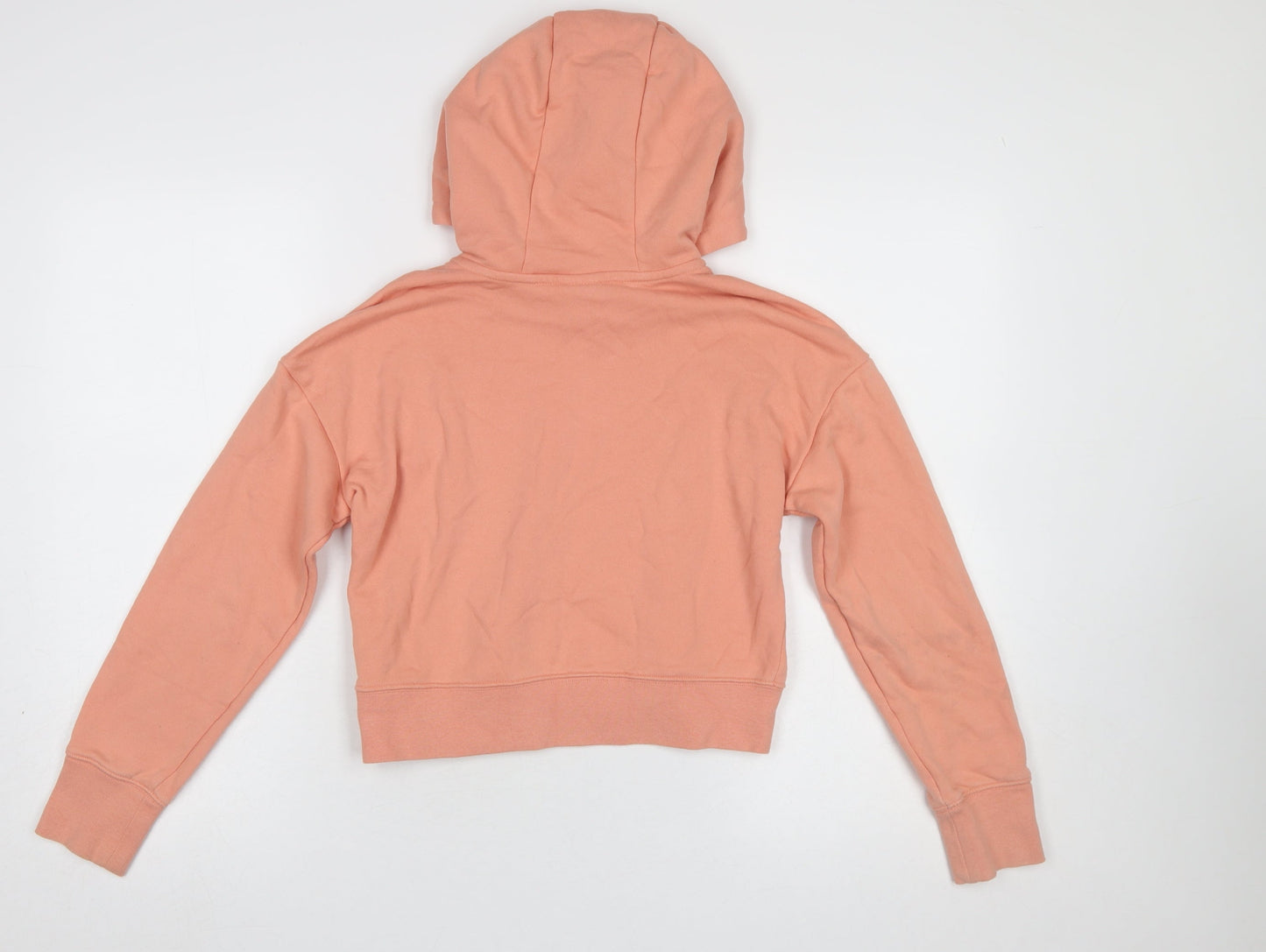 Nike Girls Pink Pullover Hoodie L 146cm Logo Graphic Cotton Blend