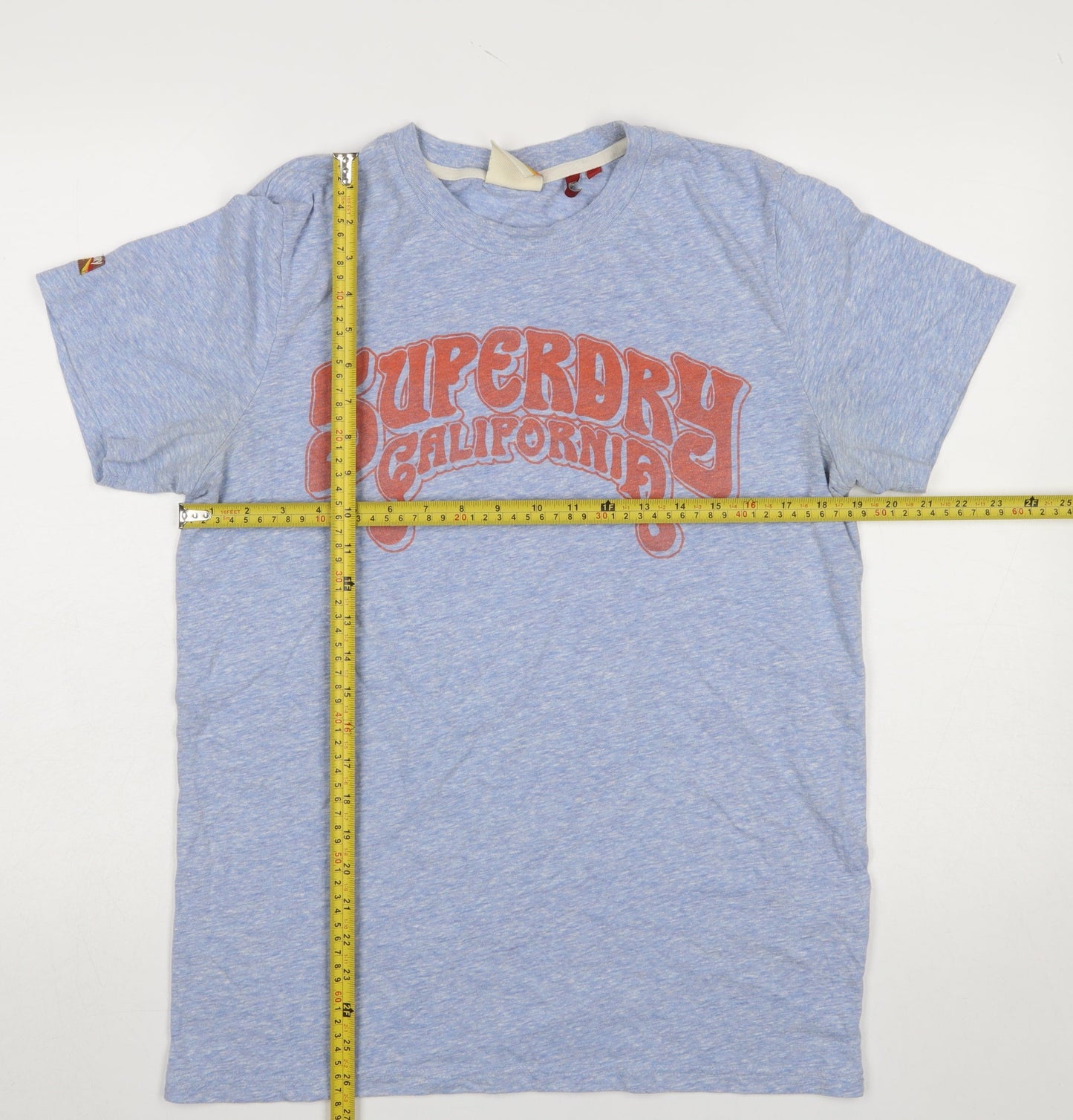 Superdry Men Blue California Graphic Crew Neck T-Shirt Size M