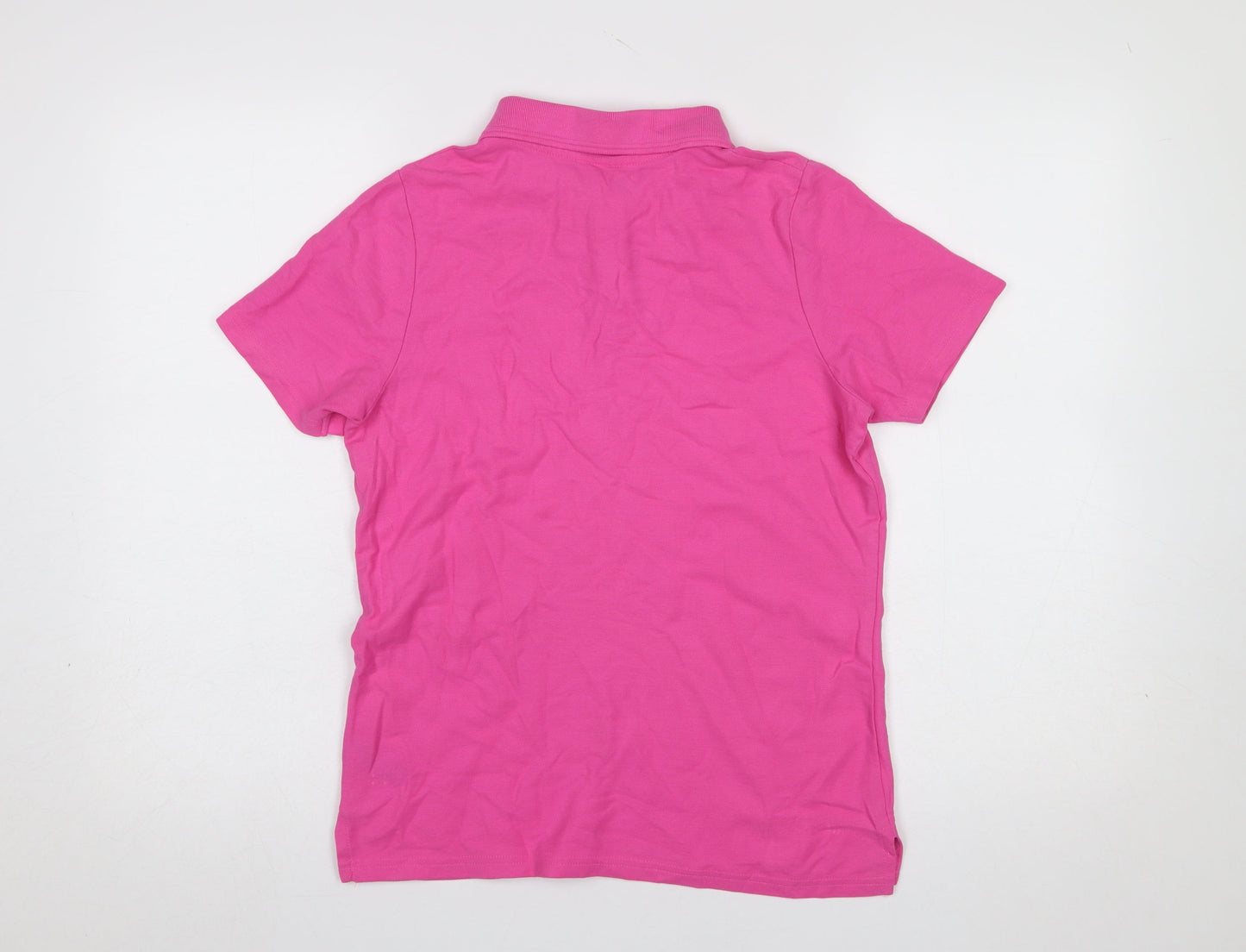 Dunnes Stores Women’s Pink Cotton Short Sleeve Polo Shirt Size S