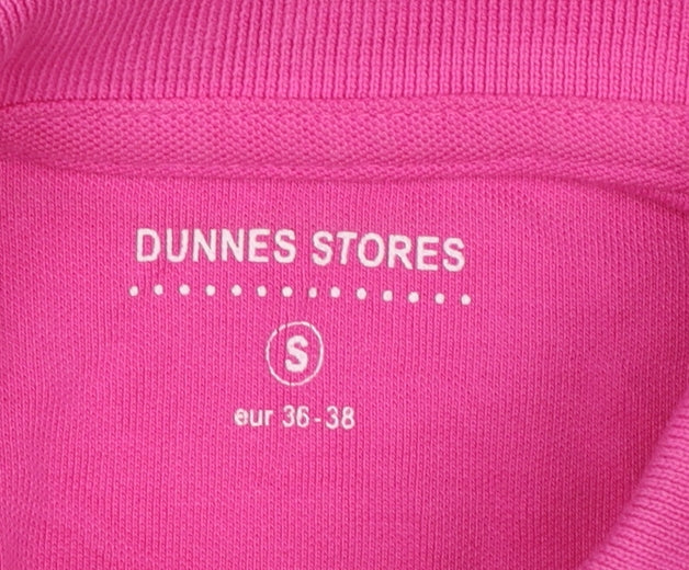 Dunnes Stores Women’s Pink Cotton Short Sleeve Polo Shirt Size S