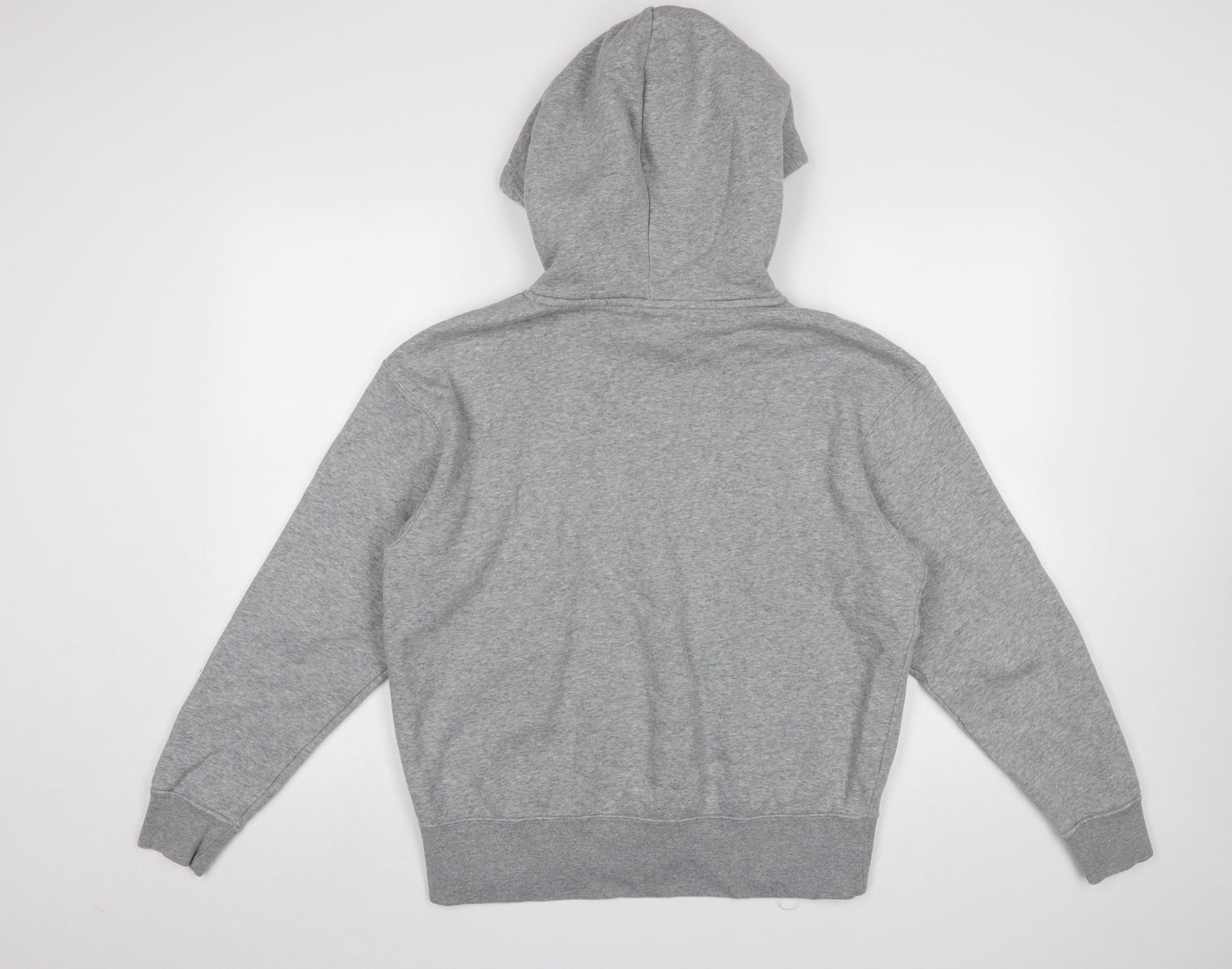 Nike Women Grey XS Pullover Hoodie Cotton Blend Logo Sweatshirt