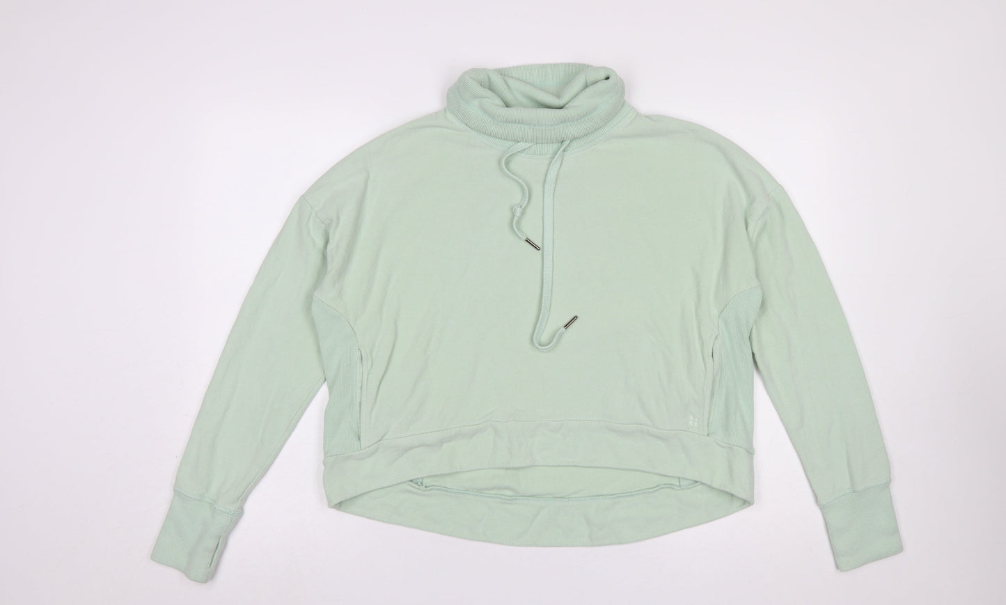 Sweaty Betty Women Mint Green Cowl Neck Pullover Sweatshirt Size M