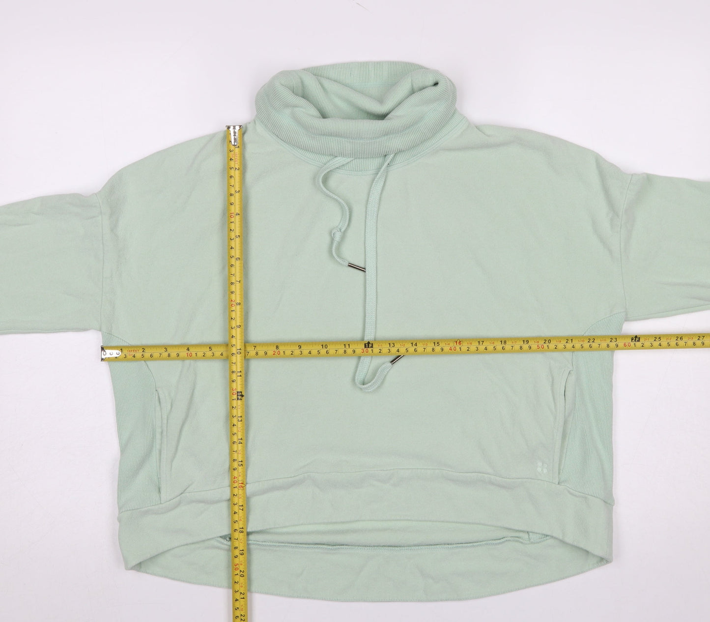Sweaty Betty Women Mint Green Cowl Neck Pullover Sweatshirt Size M