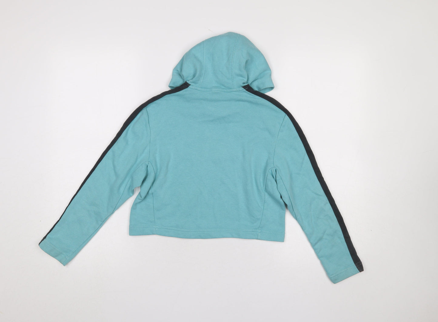 Adidas Girls Blue Pullover Hoodie 9-10 Years Logo Sports Hoodie