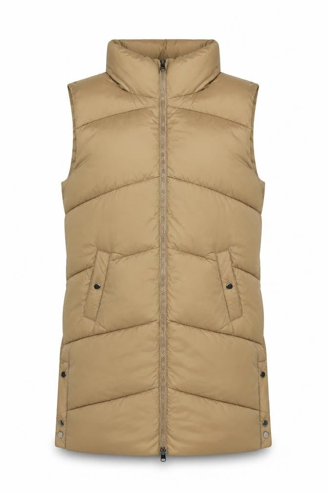 Vero Moda Women’s Beige Long Puffer Waistcoat Size S