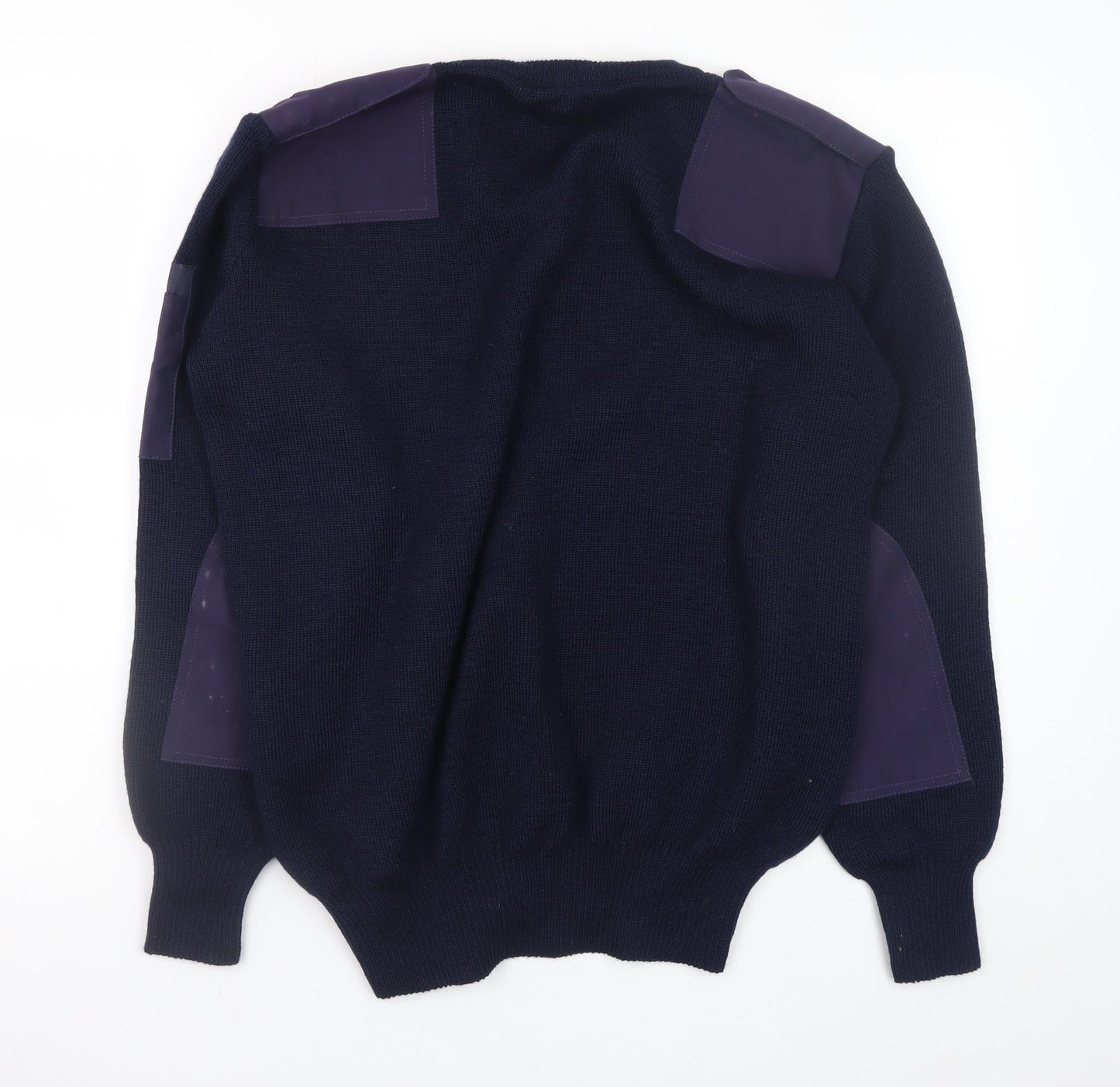 The Co-operative Clothing Men’s Blue Wool Work Jumper M V-Neck Pullover