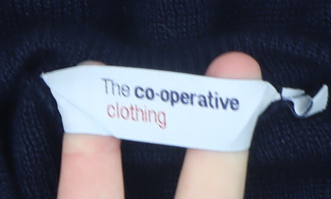 The Co-operative Clothing Men’s Blue Wool Work Jumper M V-Neck Pullover