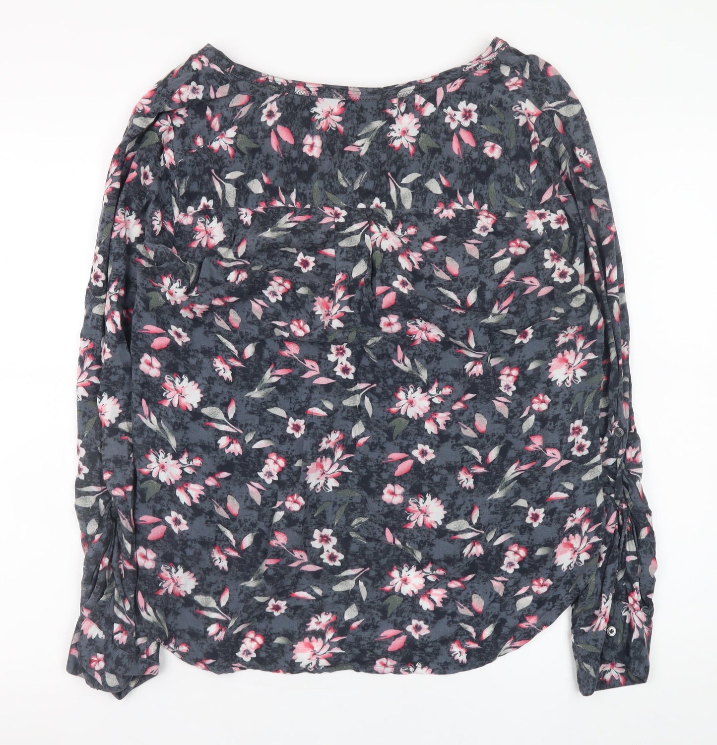 Dunnes Women’s Multicoloured Floral Cotton Tunic Blouse Size 14