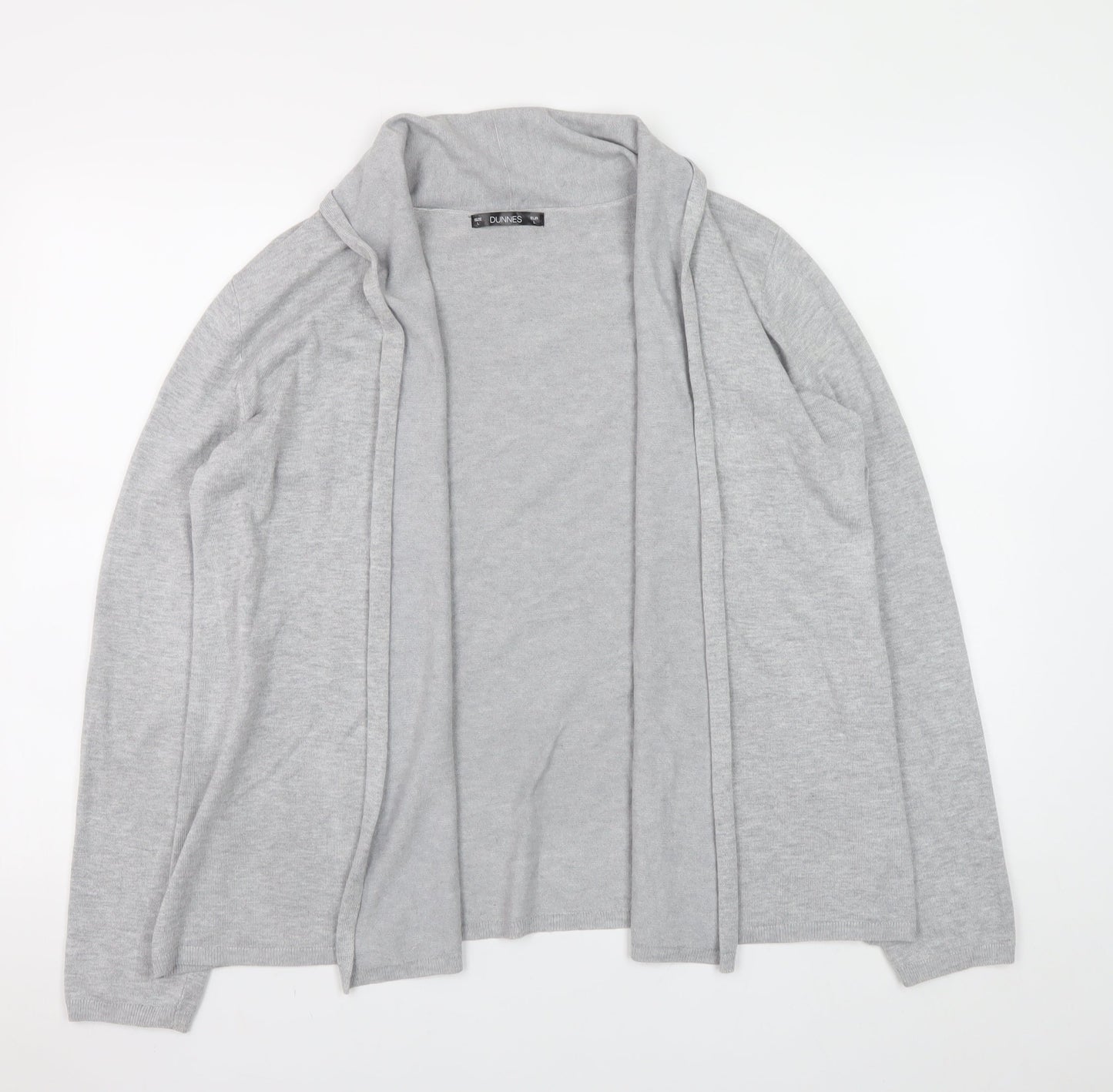 Dunnes Women’s Grey Long Sleeve Open Cardigan Size L