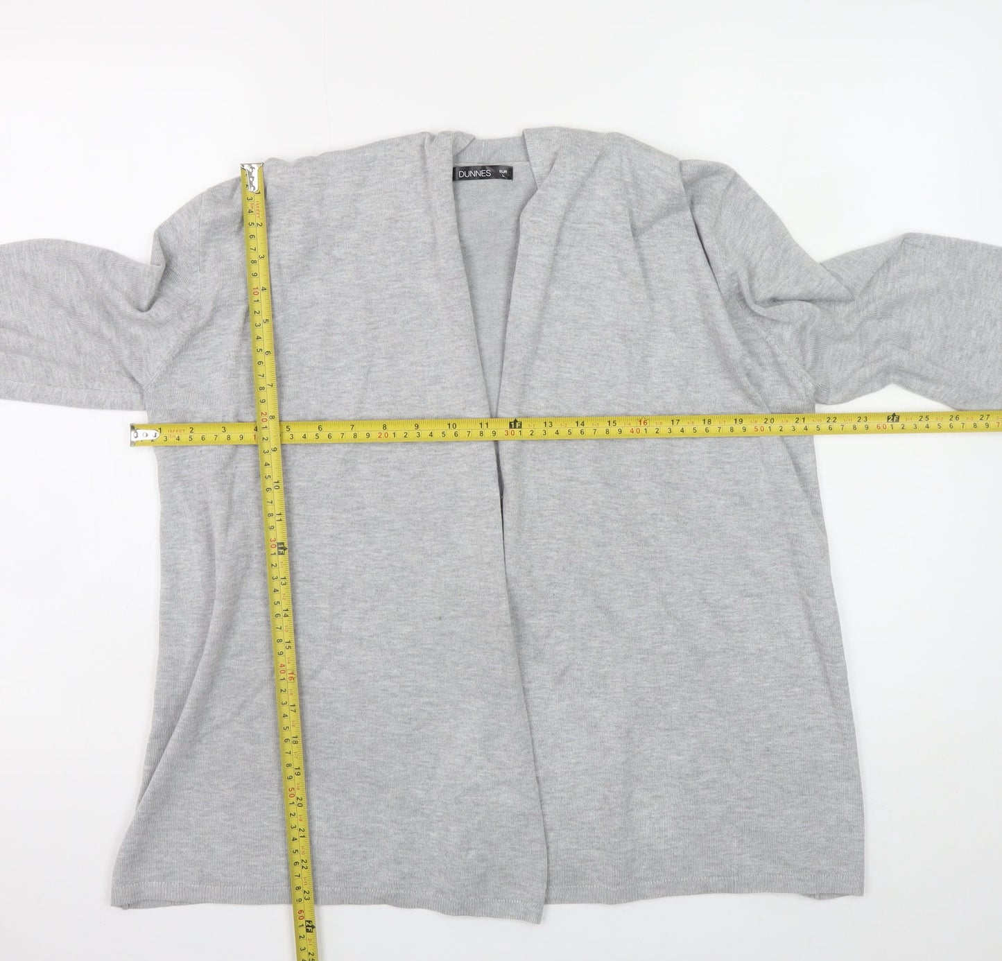 Dunnes Women’s Grey Long Sleeve Open Cardigan Size L