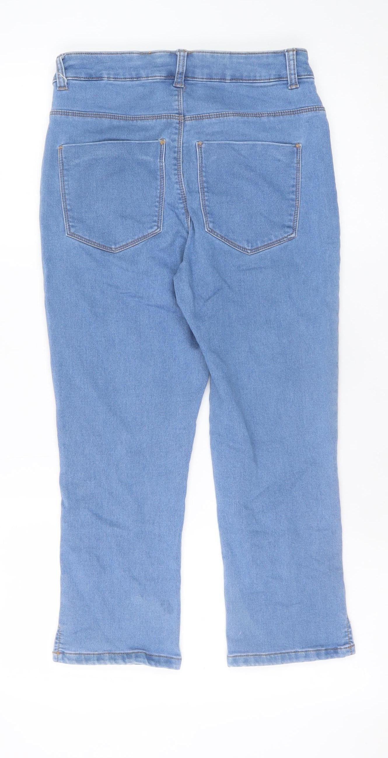 Dunnes Women's Blue Size 10 Mid Rise Straight Stretch Jeans