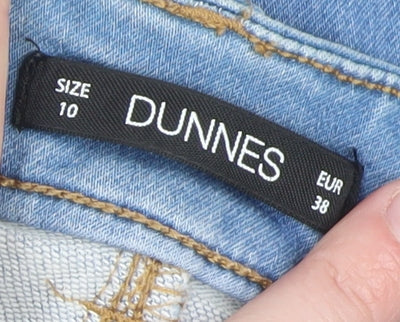 Dunnes Women's Blue Size 10 Mid Rise Straight Stretch Jeans